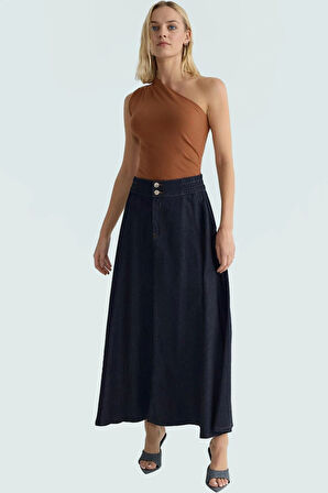 Kolsuz Örme Bluz Asimetrik Yaka Fitted Büzgü ve Drape Detaylar Rahat Kalıp Uzun Ömürlü