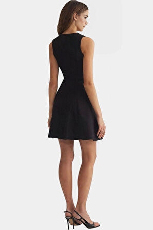 Şık Mini Elbise Nefes Alan Dokuma Kumaş Yazlık Ceket Elbise Kaliteli İşçilik