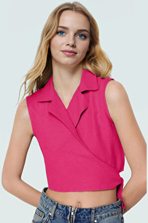 Bağlamalı Crop Bluz Dokuma Kumaştan Şık ve Rahat Bir Seçim Özel Tasarım Modern Stil