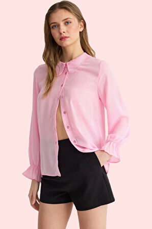 Kadın Dantel Detaylı Oversize Gömlek; Rahat Kesim Uzun Kollu İş ve Günlük Kaliteli Malzeme