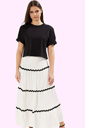 Kadın Skater Kalıp Maxi Etek Polyester Rahat Günlük Kullanım Hafta Sonu Yaz Aylarının Vazgeçilmezi