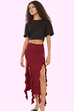 Kadın Maxi Etek Yüksek Bel Skater Kalıp Casual Günlük Hafta Sonu Yaz Aylarının Vazgeçilmezi