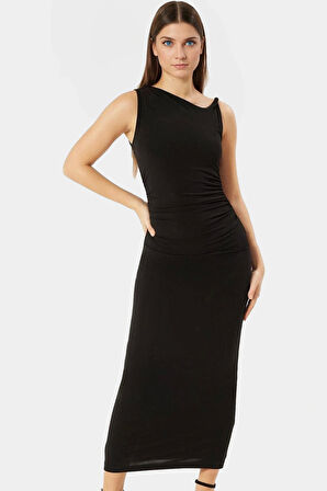 Rahat ve Şık Örme Maxi Elbise 130cm Boy Bodycon Kalıp Günlük Tarz Trend Tasarım