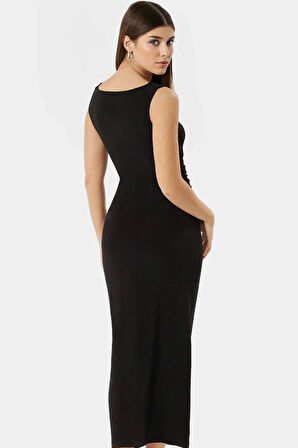 Rahat ve Şık Örme Maxi Elbise 130cm Boy Bodycon Kalıp Günlük Tarz Trend Tasarım