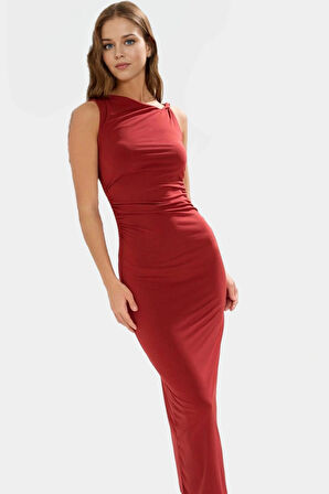 Rahat ve Şık Örme Maxi Elbise 130cm Boy Bodycon Kalıp Günlük Tarz Trend Tasarım