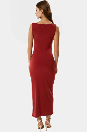 Rahat ve Şık Örme Maxi Elbise 130cm Boy Bodycon Kalıp Günlük Tarz Trend Tasarım