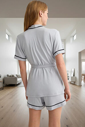 Kısa Kollu Hamile Pijama Takımı Viskon Süprem Kumaş Boru Paça Seçkin Malzeme Kaliteli İşçilik