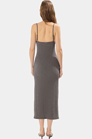 Şık Bodycon Örme Midi Elbise Günlük Kullanım İçin Mükemmel Seçim Konforlu Kesim Özel Tasarım