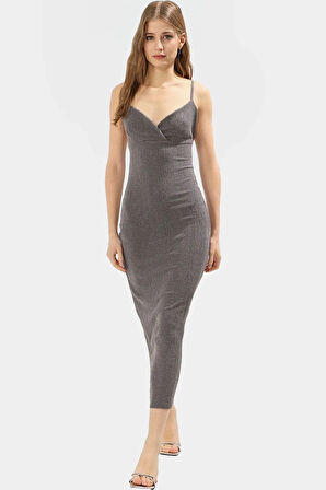 Şık Bodycon Örme Midi Elbise Günlük Kullanım İçin Mükemmel Seçim Konforlu Kesim Özel Tasarım