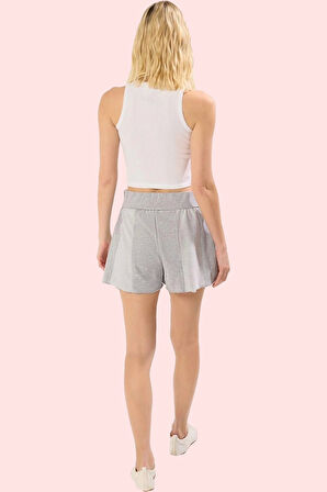 Kadın Kısa Boy Şort Boru Paça Örme Kumaş Rahat Günlük Stil Hafta Sonu Yaz Aylarının Vazgeçilmezi