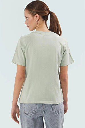 Regular Kalıp Örme Bluz Bisiklet Yaka Kısa Kol 100 Pamuk Yazlık Rahat Kullanım