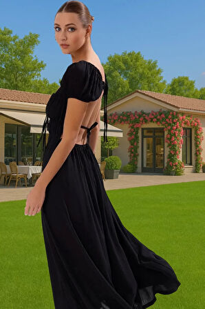 Şık Kadın Yazlık Maxi Elbise Viskoz Polyester Dokuma Rahat Ve Şık Şık Görünüm Kaliteli İşçilik