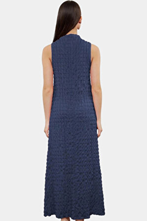 Yazlık Kolsuz Örme Elbise A line Kesim Bisiklet Yaka 135 cm Yüksek Kalite Rahat Kullanım