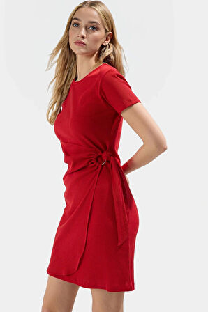 Bağlama Detaylı Örme Mini Elbise Konforlu ve Şık Bir Stil Trend Tasarım Zarifane