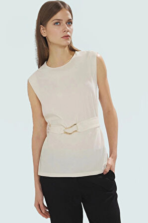 Uzun Örme Bluz Paper Touch Dokusu ve Kemer Detayı ile Mükemmel Bir Kombin Trend Tasarım