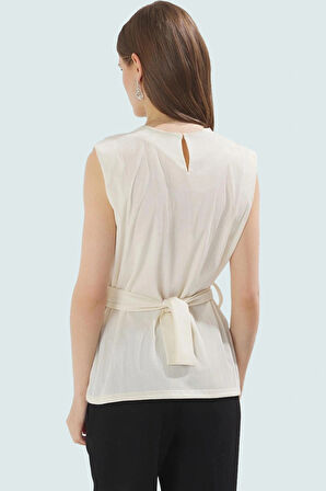 Uzun Örme Bluz Paper Touch Dokusu ve Kemer Detayı ile Mükemmel Bir Kombin Trend Tasarım