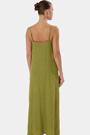 Yazlık Midi Elbise İnce Askılı Shift Kalıp Rahat ve Şık Özel Tasarım Konforlu Kesim