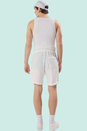 Erkek Yazlık Şort Geniş Paça Keten Görünümlü Rahat ve Nefes Alabilir Yaz Aylarının Vazgeçilmezi