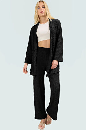 Rahat ve Şık Anvelop Takım Elbise Geniş Paça Örme Kumaş Yazlık Kullanım