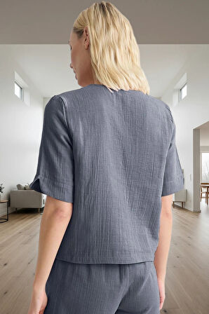 Rahatlık ve Şıklık Bir Arada Müslin Pijama Takımı Özel Tasarım Trend