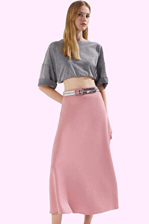 Kadın Yazlık Casual A Line Maxi Etek Yüksek Bel Örme Günlük Kullanım Yaz Aylarının Vazgeçilmezi