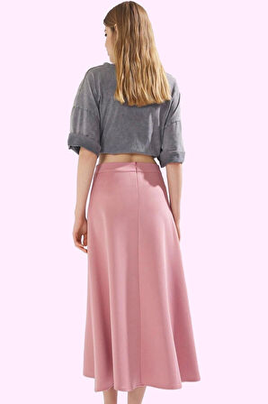 Kadın Yazlık Casual A Line Maxi Etek Yüksek Bel Örme Günlük Kullanım Yaz Aylarının Vazgeçilmezi