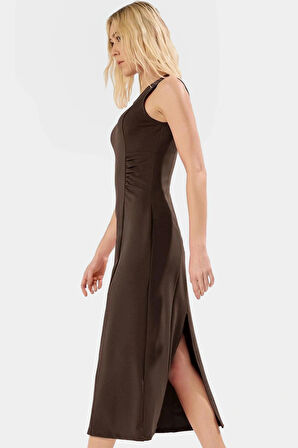 Vücuda Oturan Midi Örme Elbise Yaz için Mükemmel Konfor ve Stil Rahat Kullanım Özenle Seçilmiş