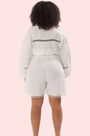 Kadın Büyük Beden Kısa Şort Pamuk Dokuma Rahat Yaz Stilin Buluştuğu Yer Vazgeçilmez Tasarım