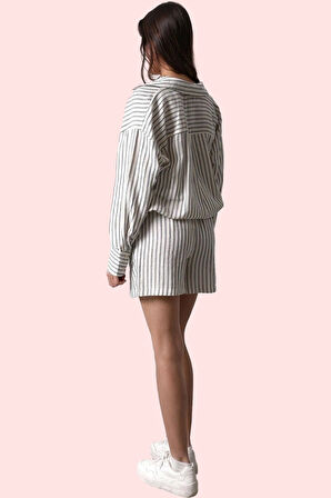 Kadın Kısa Boy Geniş Paça Şort Pamuk Müslin Dokuma Yüksek Bel Yazlık Yaz Aylarının Vazgeçilmezi