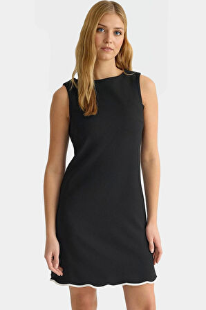 Yazlık Mini Elbise Finike Dokuma A Line Kesim 88% Polyester Rahat Ve Şık Zarifane Tasarım