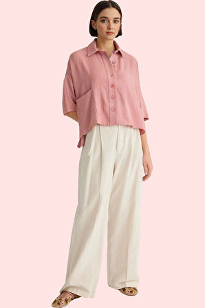 Kadın Basic Oversize Gömlek Şık Ve Rahat Günlük Kombinler İçin Hafta Sonu Kaliteli Malzeme