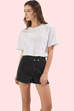Kadın Geniş Paça Denim Mini Şort Pamuk Rahat Yaz Kombinleri Günlük Kullanım Modern Tasarım