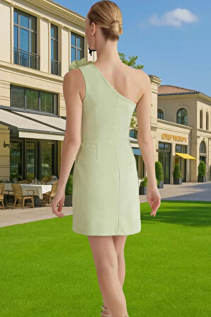 Feminen A Kesim Kısa Elbise Finike Dokuma Yazlık Balo Günlük Kullanım İçin Özel Tasarım