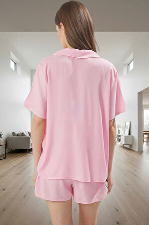 Yazlık Homewear Pijama Takımı Viskoz Regular Şortlu Profesyonel Görünüm Özel Tasarım