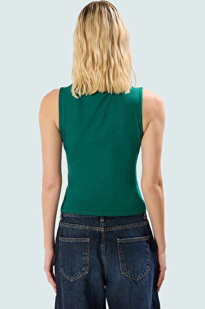 Dantelli Detaylı Fitted Crop Bluz Nefes Alan Pamuklu Kumaş Kaliteli İşçilik Özenle Seçilmiş