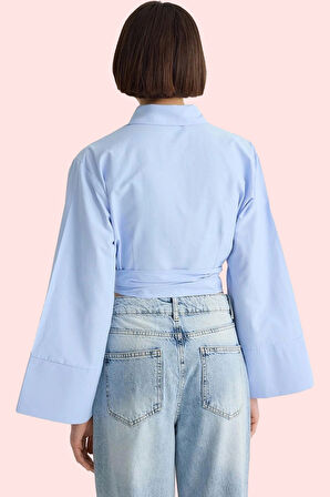 Kadın Basic Regular Gömlek; Uzun Kollu Gömlek Yaka Günlük Kullanım Yaz Aylarının Vazgeçilmezi