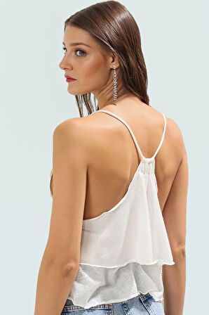 Kolsuz Örme Bluz Basic Plaj Giyim Regular Kalıp Özel Tasarım Günlük Kullanım İçin