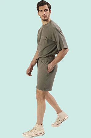 Erkek Örme Şort Boru Paça Normal Bel Yaz Aylarının Rahatlığı Günlük Kullanım Modern Tasarım