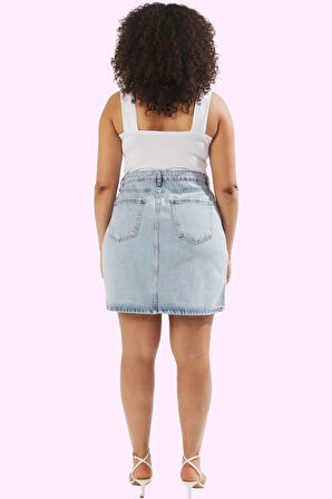 Kadın Kısa Denim Etek Pamuk Casual Stil Yaz Aylarının Vazgeçilmezi Günlük Kullanım Hafta Sonu