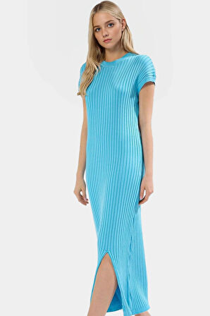 Nefes Alan Triko Elbise Maxi Boy A Line Kesim Özenle Seçilmiş Seçkin Malzeme Rahat Ve Şık