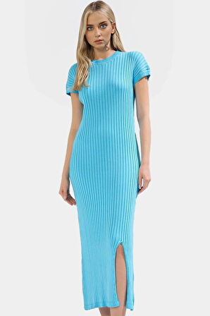 Nefes Alan Triko Elbise Maxi Boy A Line Kesim Özenle Seçilmiş Seçkin Malzeme Rahat Ve Şık