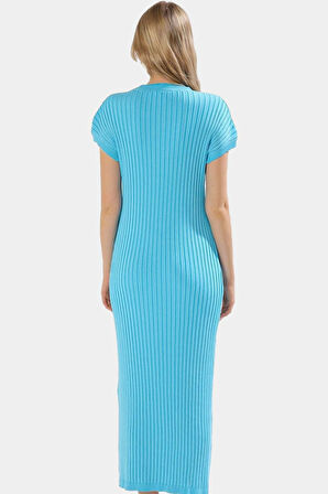 Nefes Alan Triko Elbise Maxi Boy A Line Kesim Özenle Seçilmiş Seçkin Malzeme Rahat Ve Şık