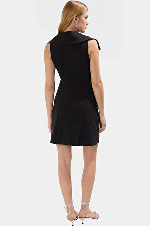 Şık ve Rahat Dokuma Mini Elbise Polyester Elastan Karışımı Kaliteli İşçilik Dayanıklı Malzeme