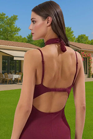 Yazlık Maxi Elbise Bodycon Cut Out Tek Kol Viskoz Modern Stil Trend Tasarım Kaliteli İşçilik