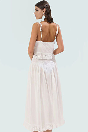 Rahat ve Şık Pamuklu Bluz Etek Takım Reglan Kol Detayı ile Profesyonel Görünüm Kullanım