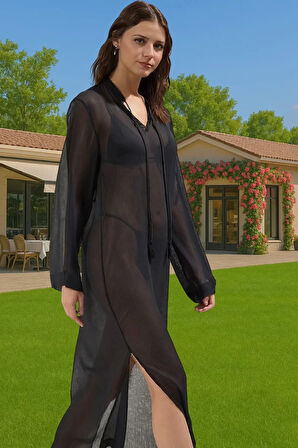 Yazlık Polyester Şifon Maxi Elbise Tek Kol Detaylı Rahat Özenle Seçilmiş Premium Kalite Modern Stil