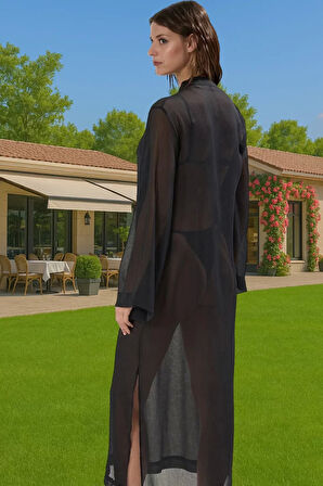 Yazlık Polyester Şifon Maxi Elbise Tek Kol Detaylı Rahat Özenle Seçilmiş Premium Kalite Modern Stil