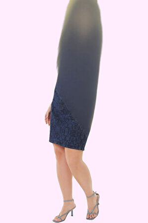 Kadın Büyük Beden Etnik Desenli Denim Mini Etek Yüksek Bel Konforlu Günlük Kaliteli Malzeme