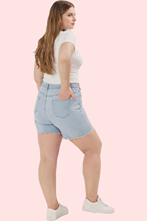 Kadın Kısa Boy Denim Şort Yüksek Bel Skinny Fit Günlük Stil Hafta Sonu Yaz Aylarının Vazgeçilmezi