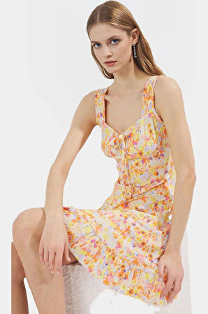 Yazlık Kadın Elbisesi Rahat Şık ve Nefes Alabilir Polyester Mini Elbise Kaliteli İşçilik